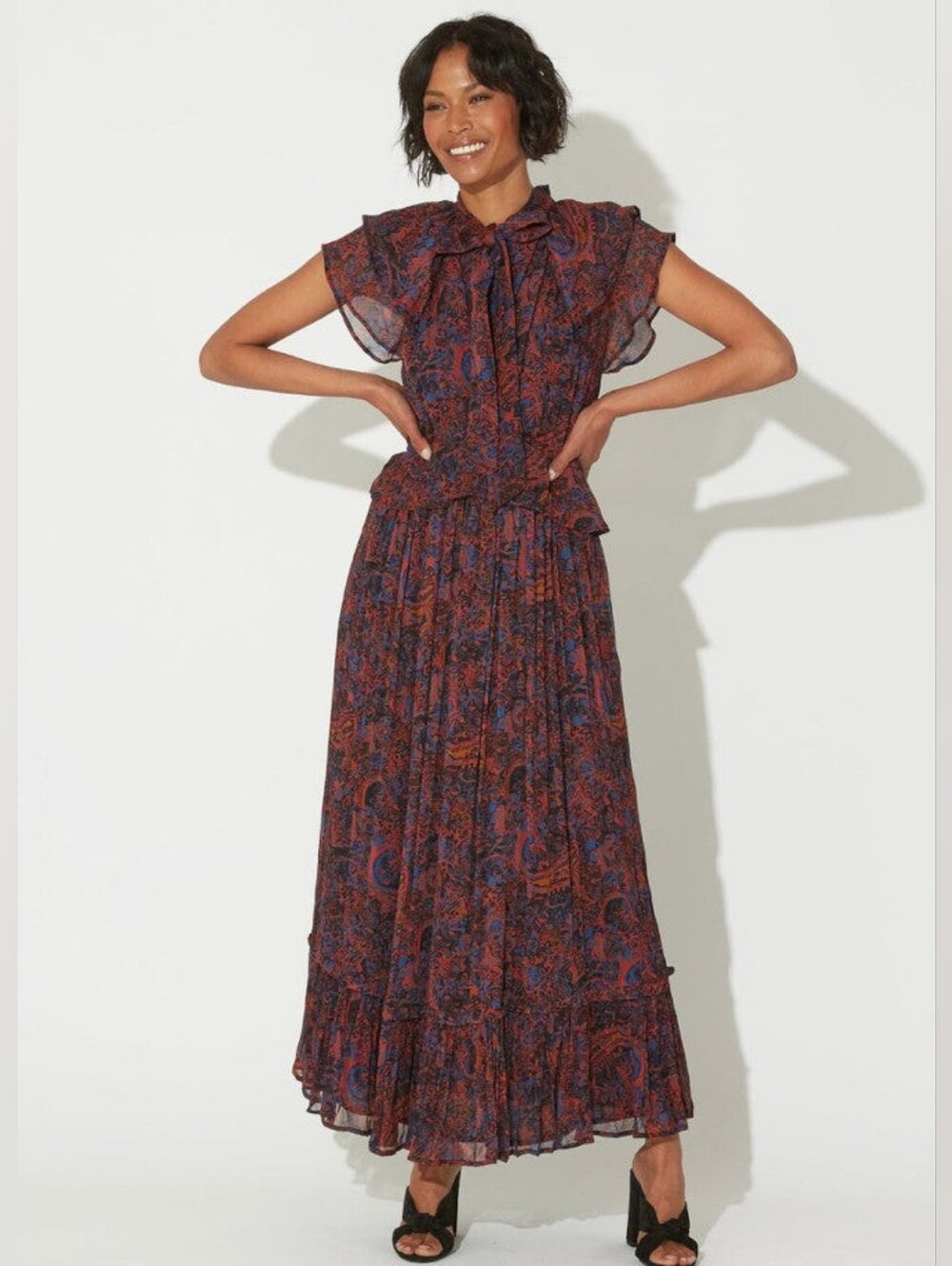 Cleobella NWT Nicolette Ankle Dress in Retrograde Paisley Size Large